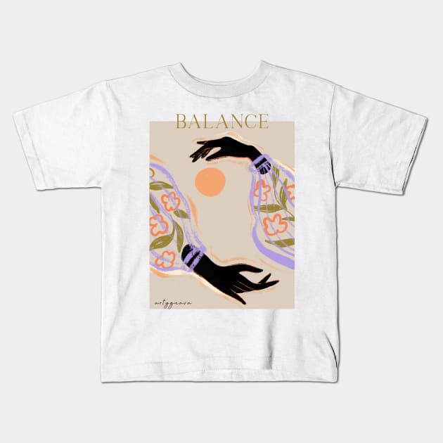 Balance Kids T-Shirt by Arty Guava